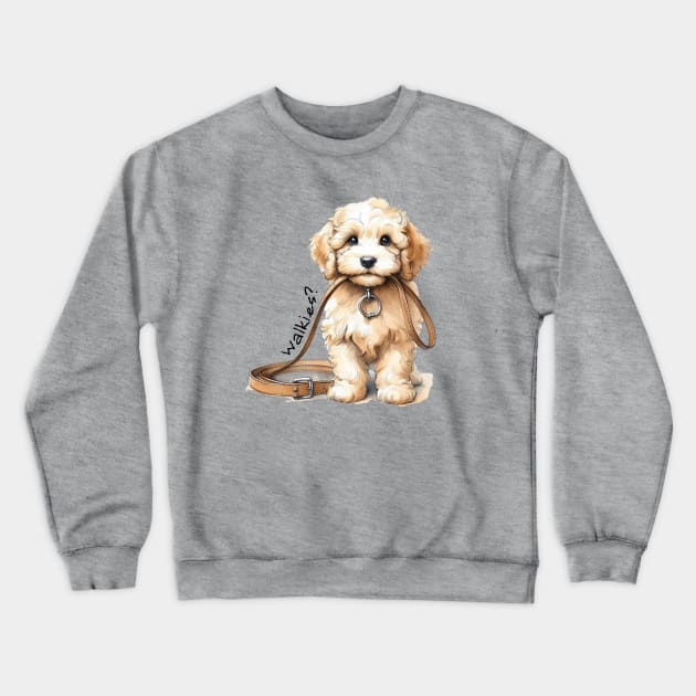 WALKIES - Cockapoo Crewneck Sweatshirt by ZogDog Pro